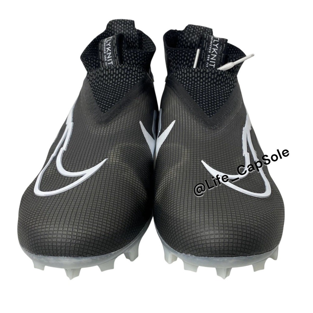 11.5 Mens Nike Alpha Menace Elite 3 Flyknit Football Cleats Black CT6648-001 New - Picture 4 of 7